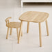 Natürliche Holzfarbene Kindertischgruppe: Tisch und Stühle ohne Lackierung